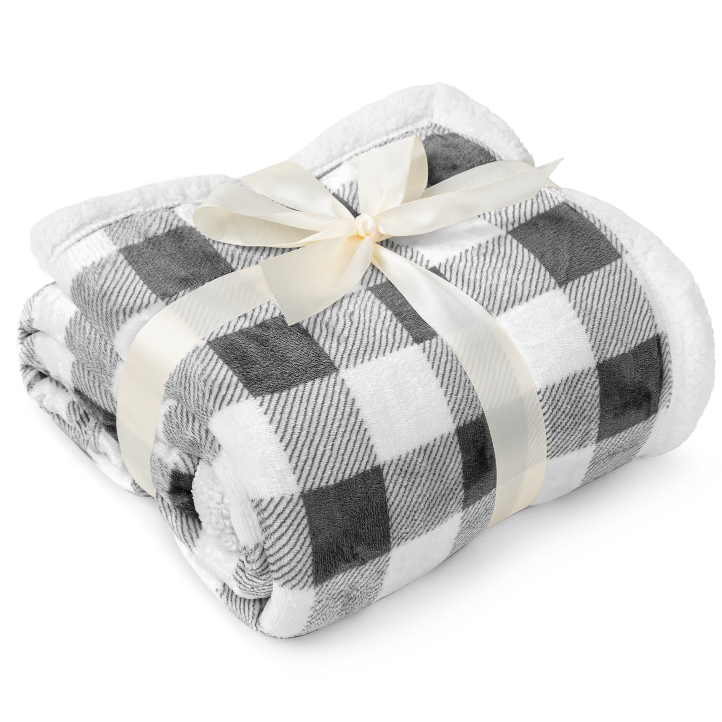 Checkered Sherpa Fleece Blanket