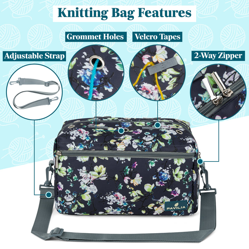Compact Yarn Organizer Knitting Bag