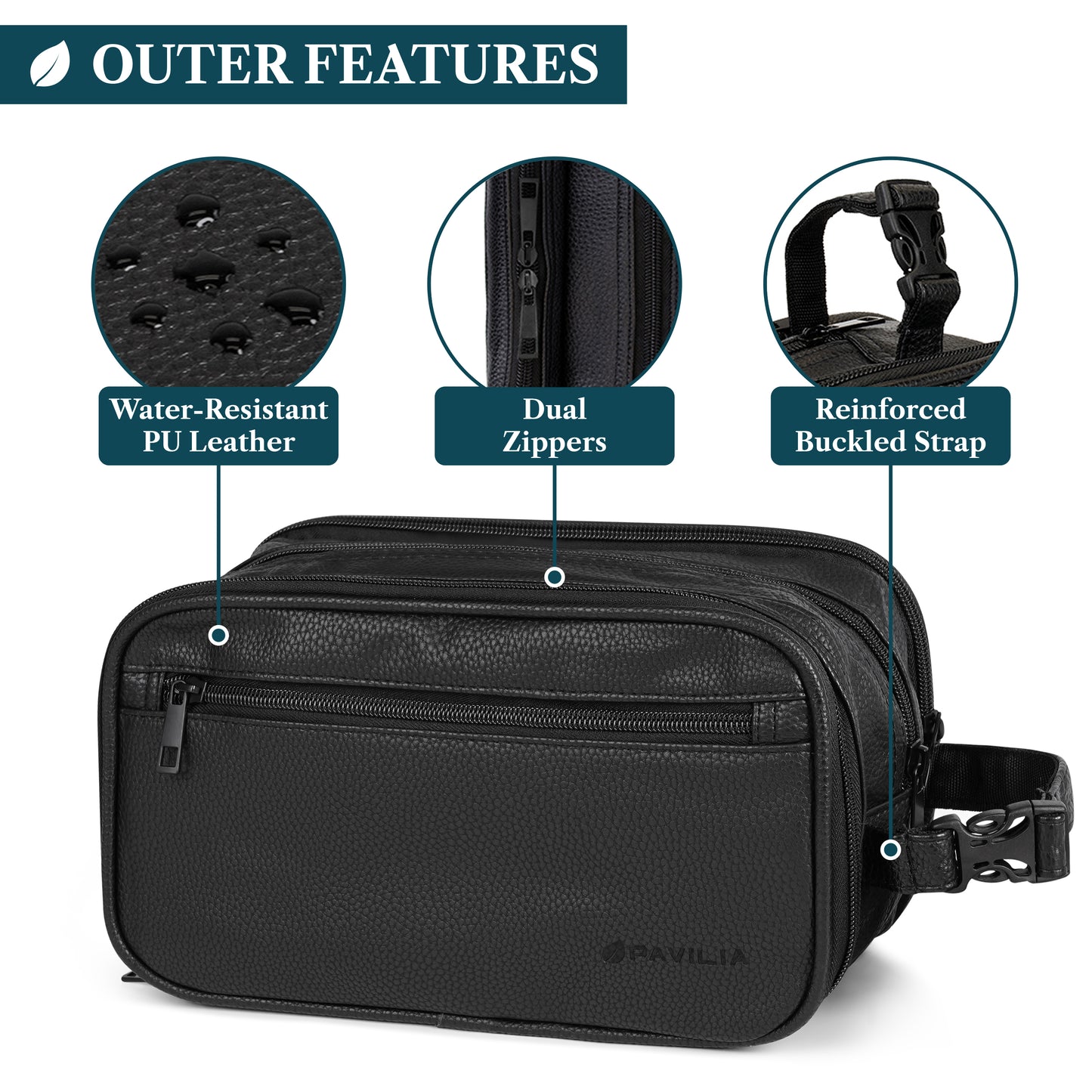 Men's Modern Dopp Kit Toiletry Bag