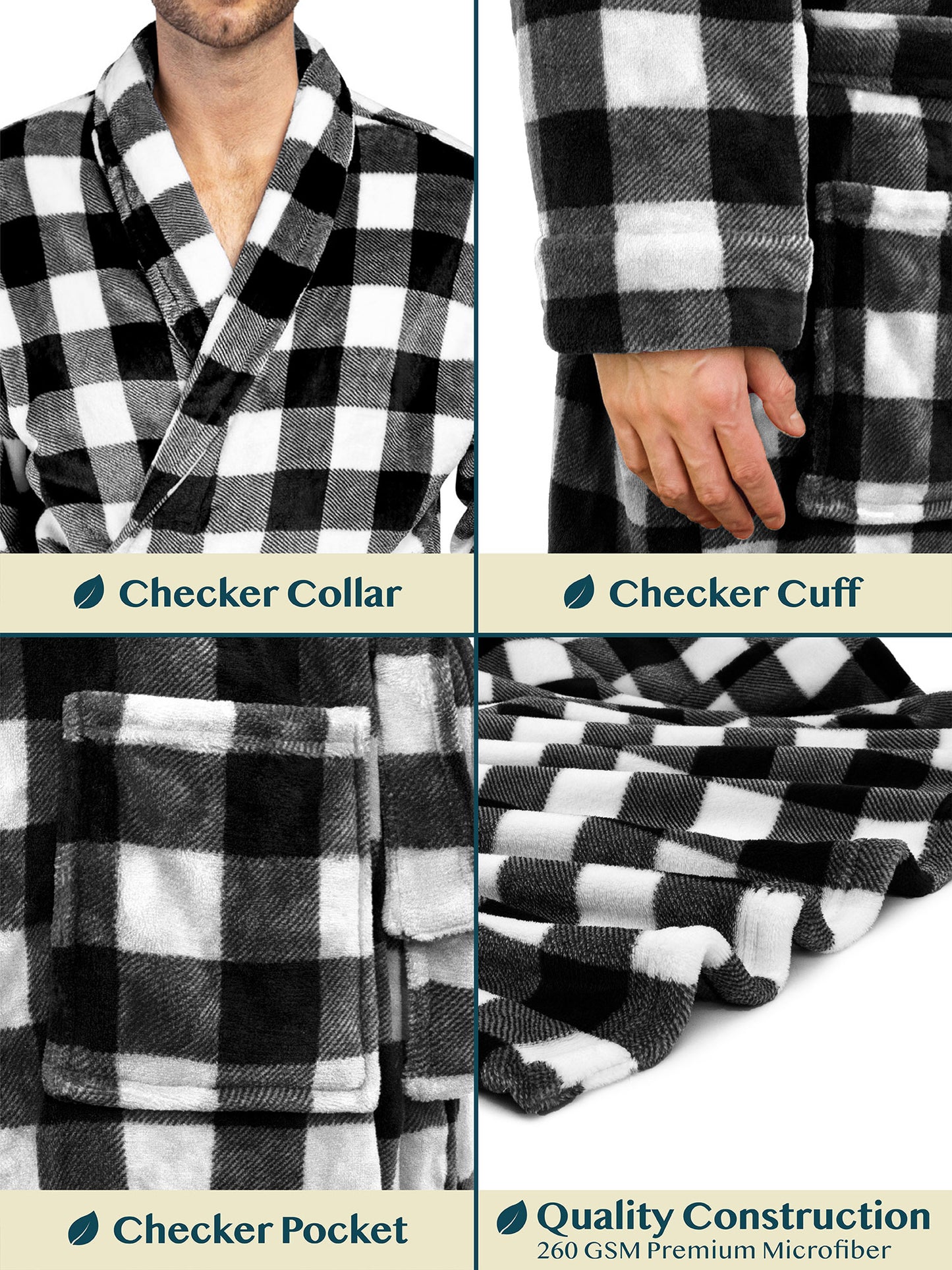 Men's Checkered Robe