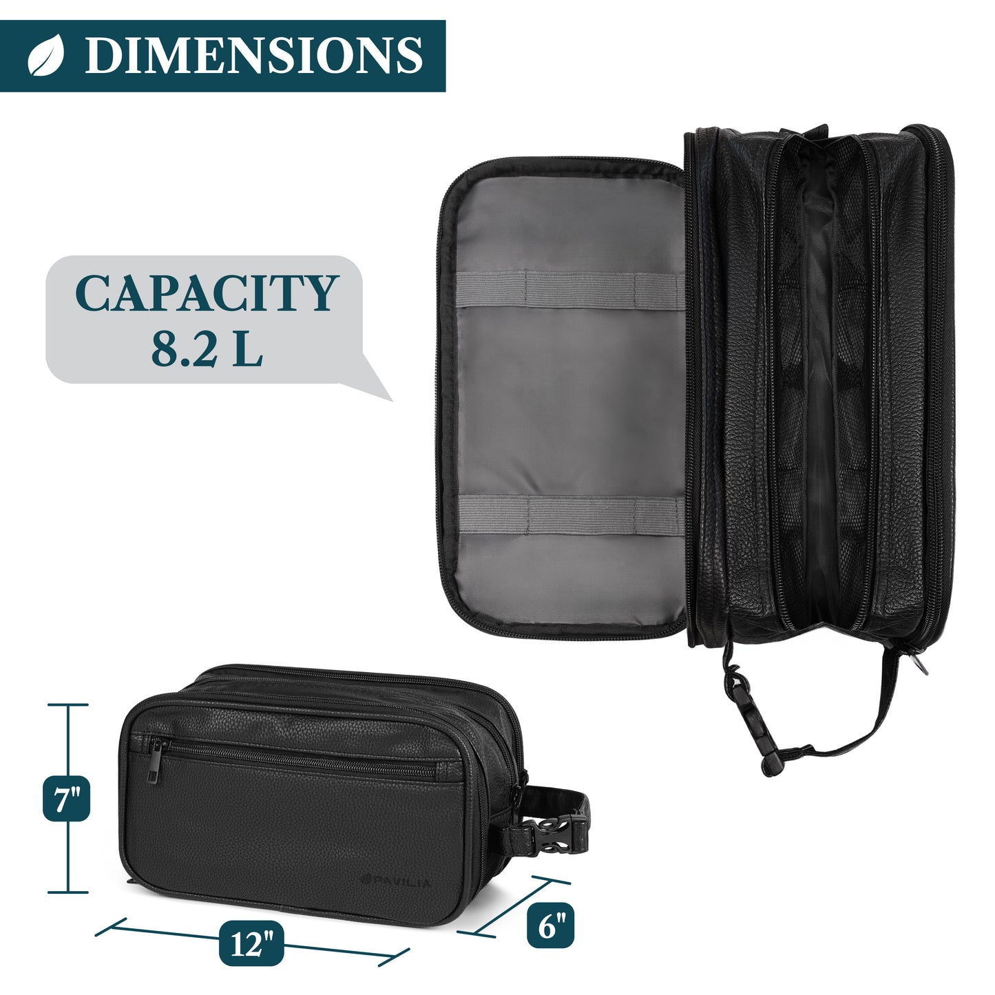 Men's Modern Dopp Kit Toiletry Bag