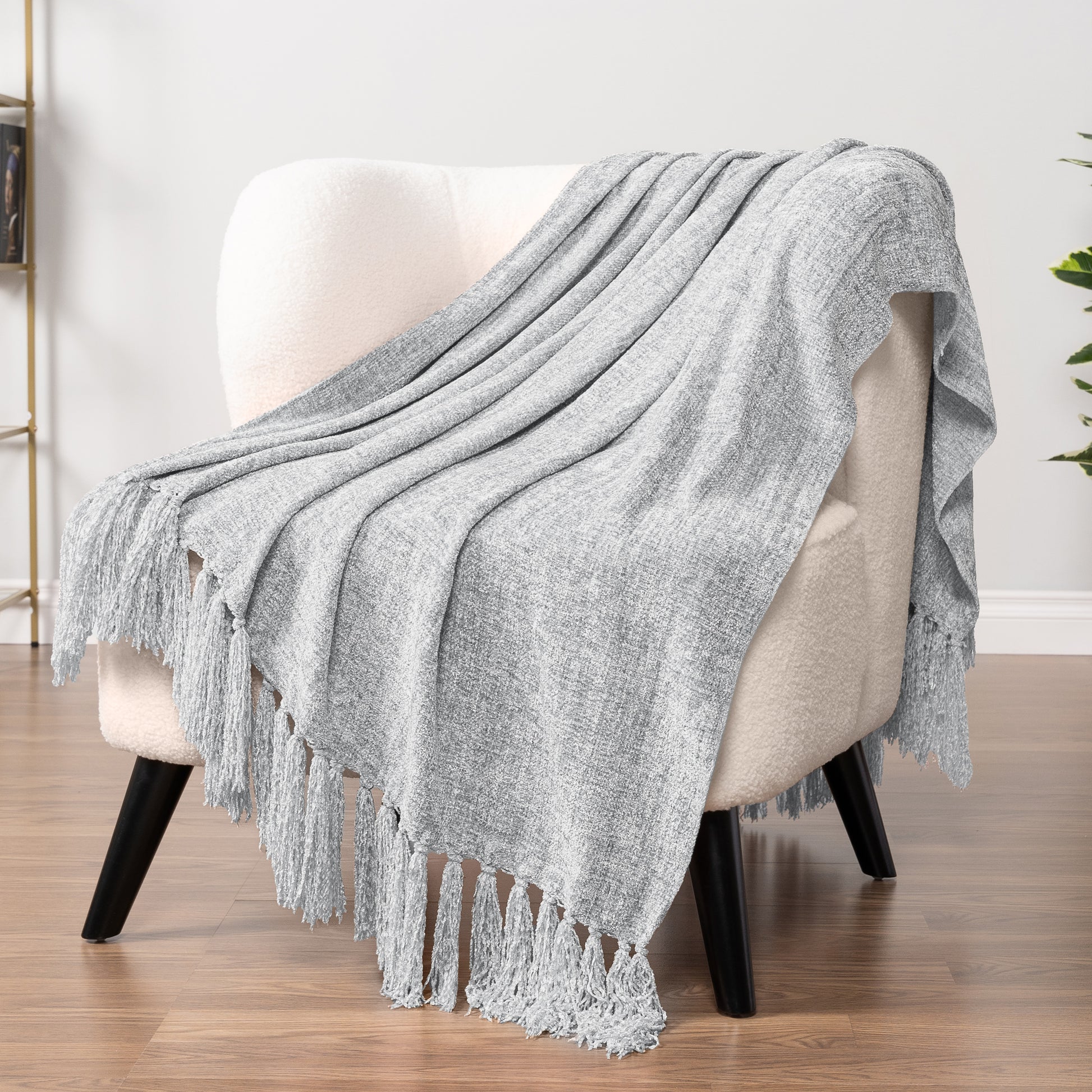 Chenille Tassel Fringe Throw Blanket