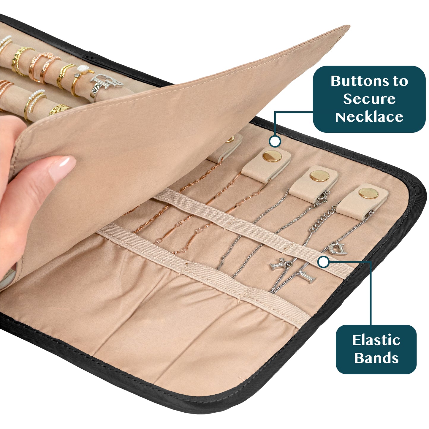 Jewelry Roll Organizer Bag