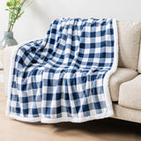 Checkered Sherpa Fleece Blanket
