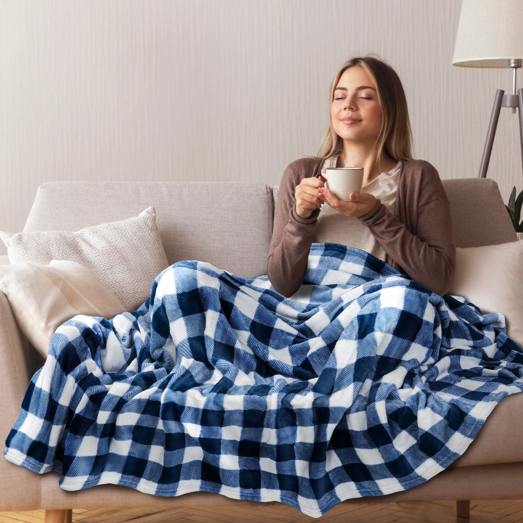Checkered Fleece Blanket