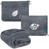 Wearable Fleece Travel Blanket Pillow