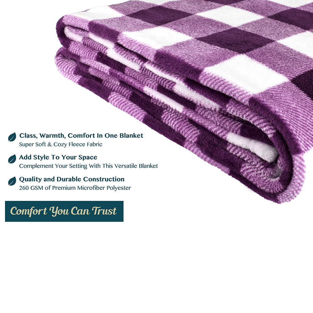 Checkered Fleece Blanket