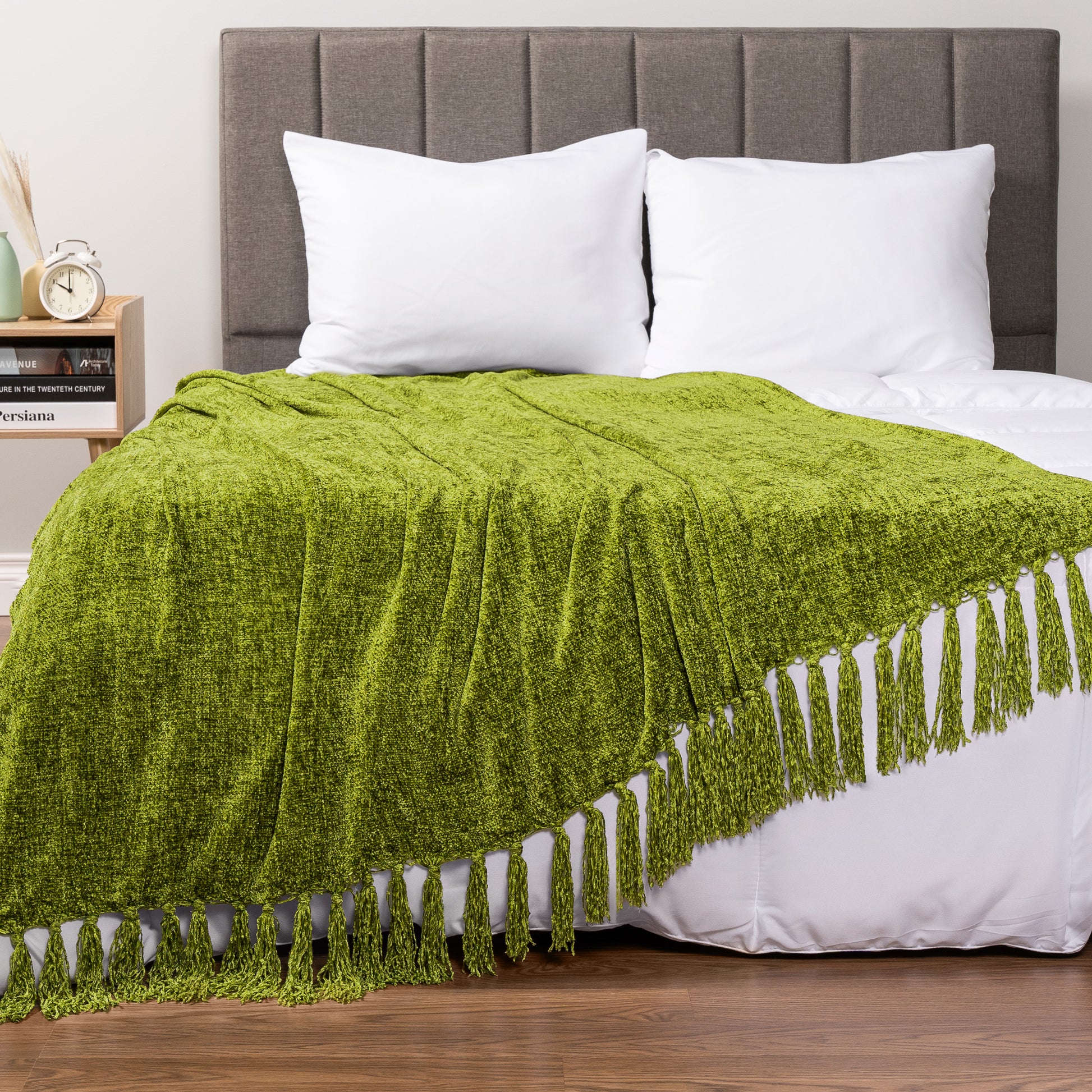 Chenille Tassel Fringe Throw Blanket