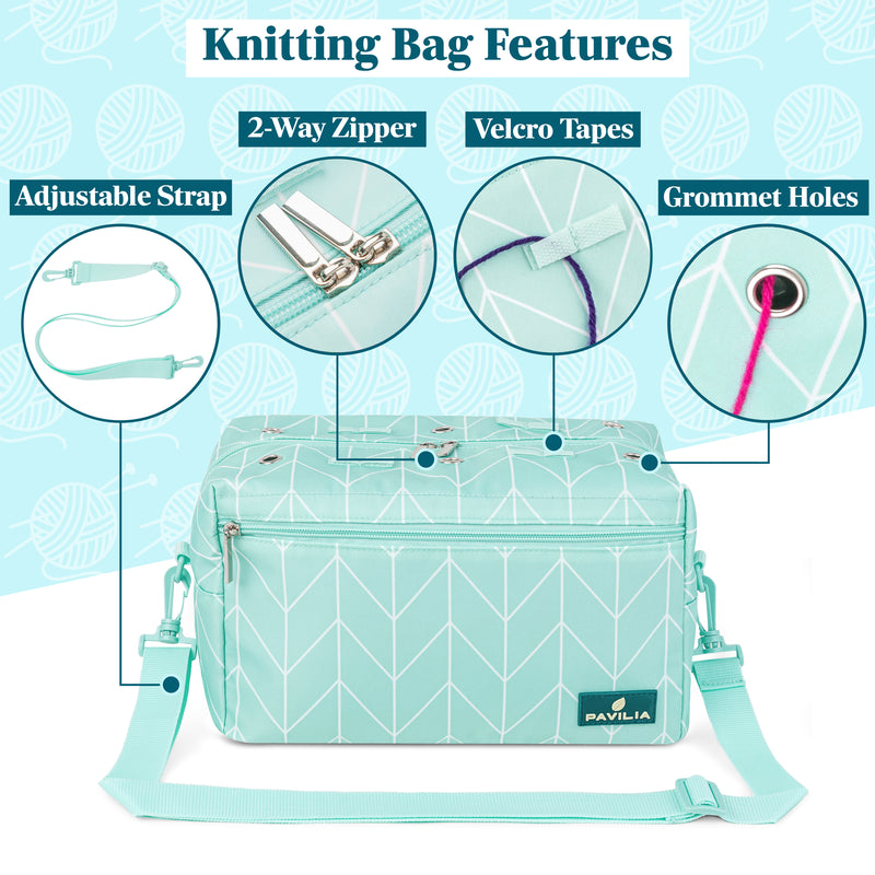 Compact Yarn Organizer Knitting Bag