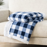 Checkered Sherpa Fleece Blanket