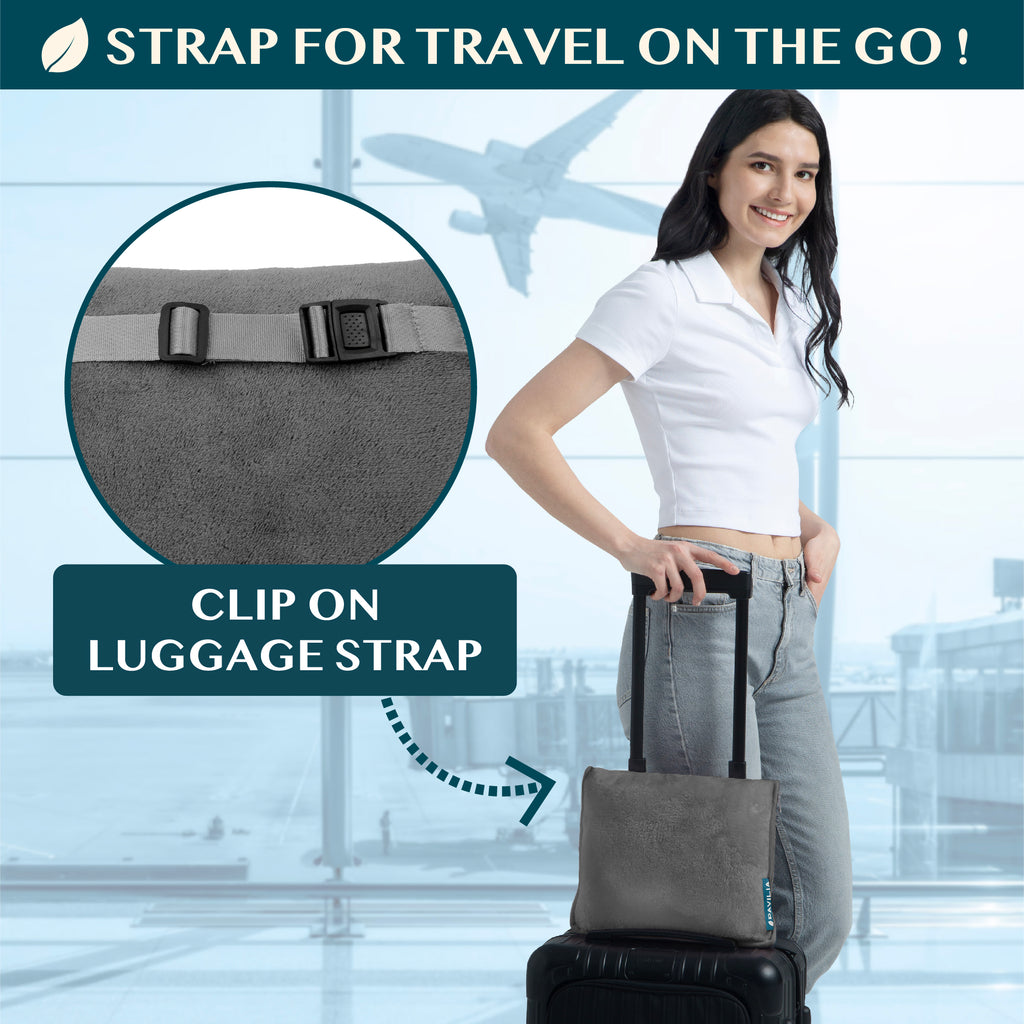 Premium Fleece Travel Blanket Pillow