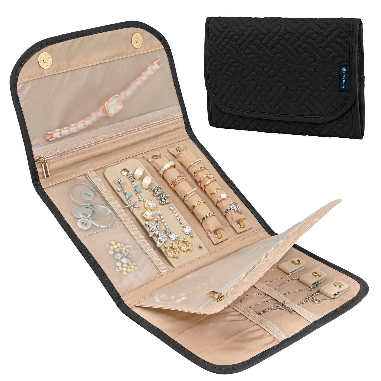 Jewelry Roll Organizer Bag