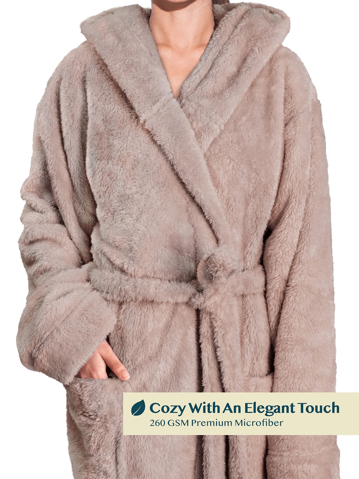 Women's Sherpa Fluffy Robe with Hood