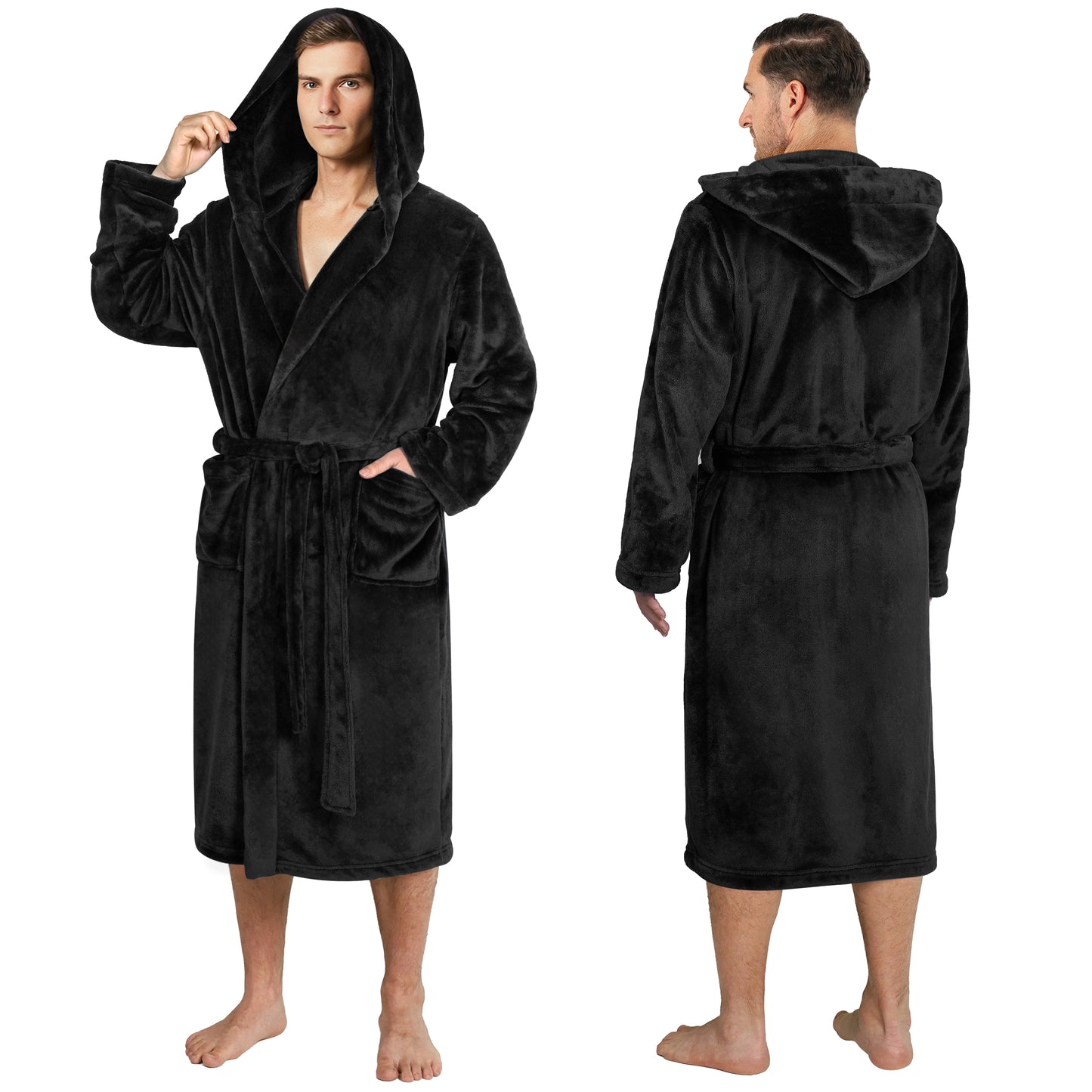 Men's Classic Fleece Robe with Hood