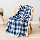 Checkered Sherpa Fleece Blanket