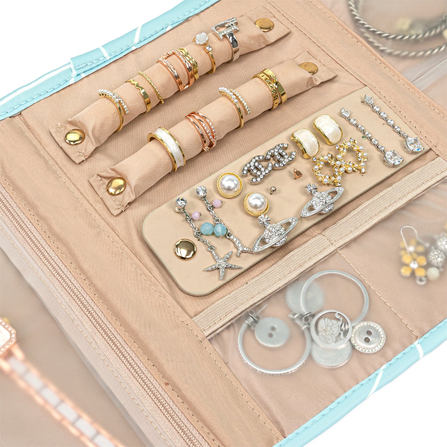Jewelry Roll Organizer Bag