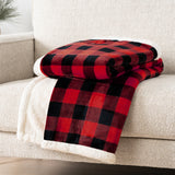 Checkered Sherpa Fleece Blanket