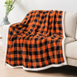 Checkered Sherpa Fleece Blanket
