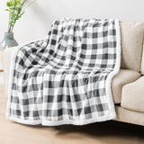 Checkered Sherpa Fleece Blanket