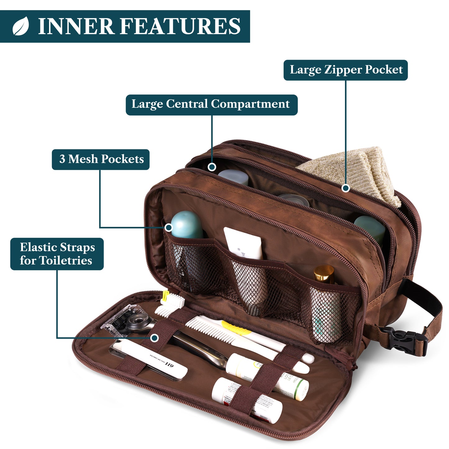 Men's Modern Dopp Kit Toiletry Bag