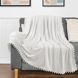 Pom Pom Fringe Throw Blanket