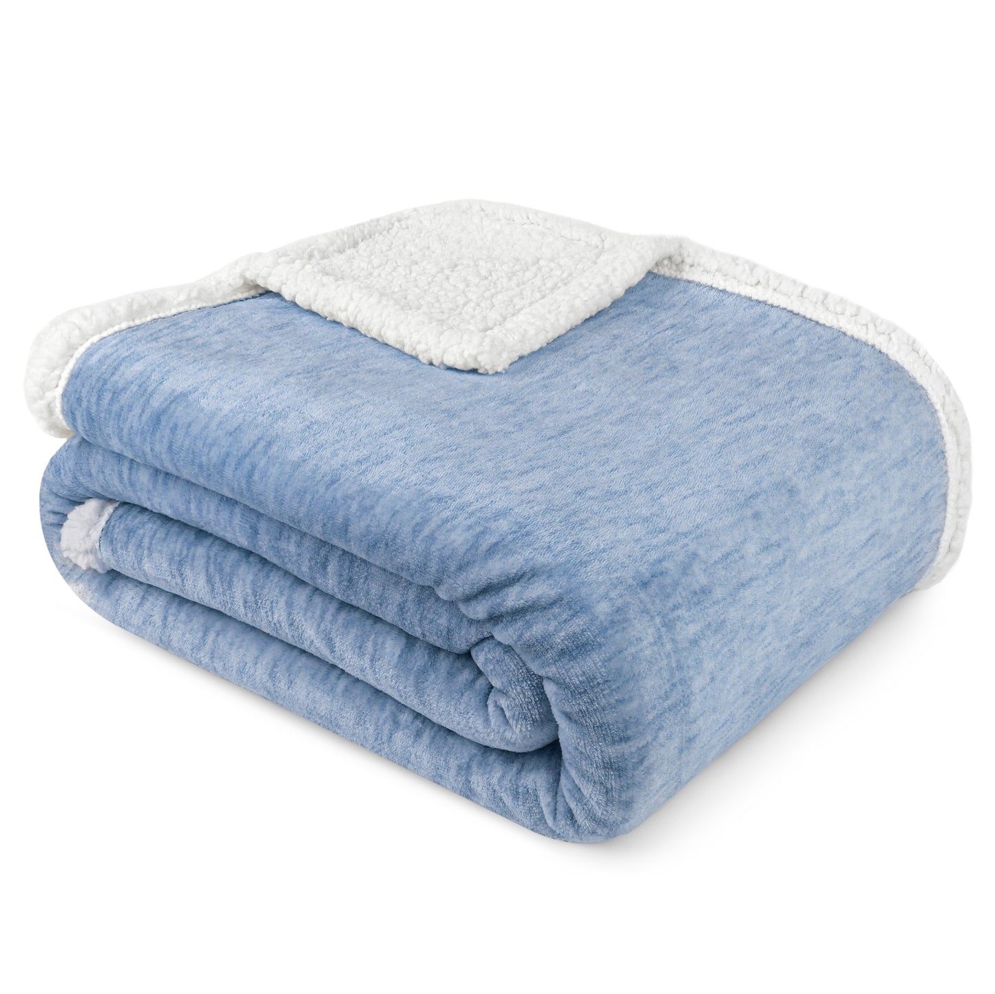 Melange Sherpa Fleece Throw Blanket