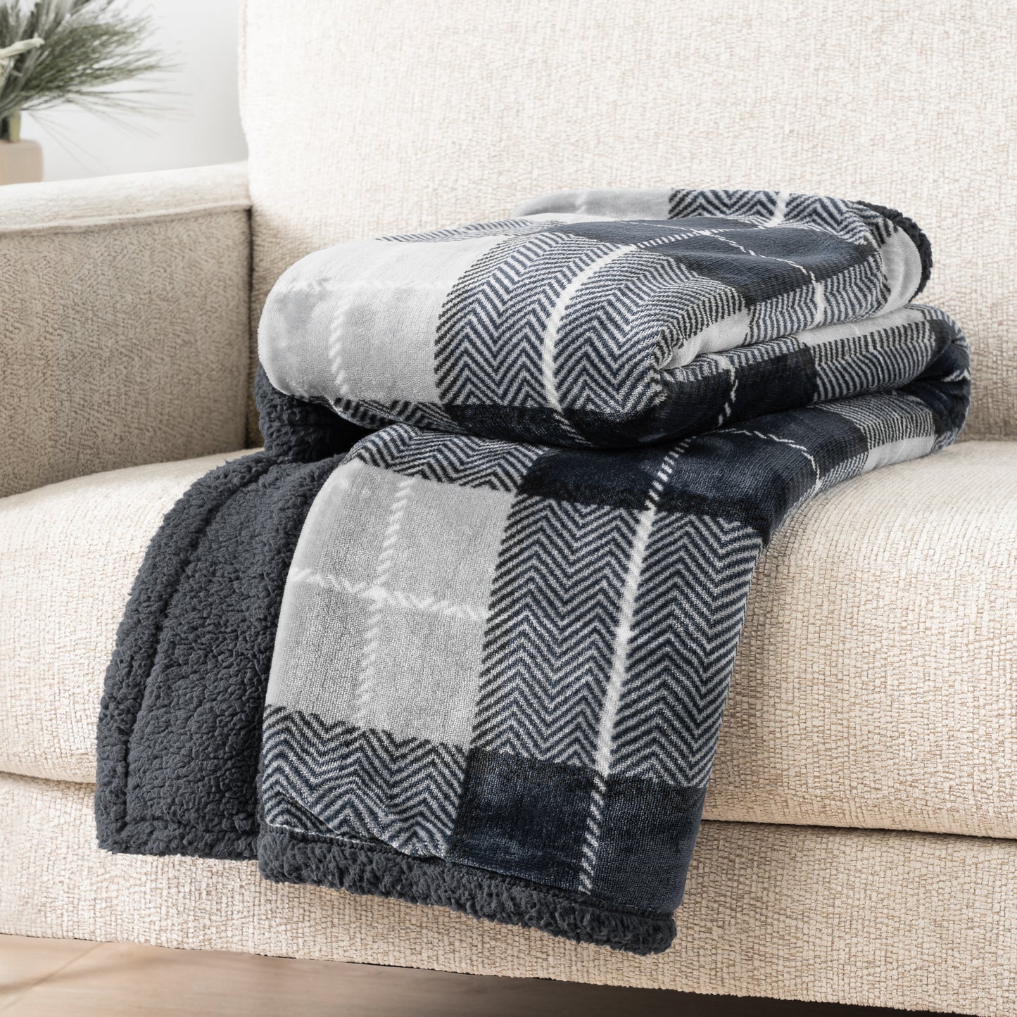 Plaid Sherpa Blanket