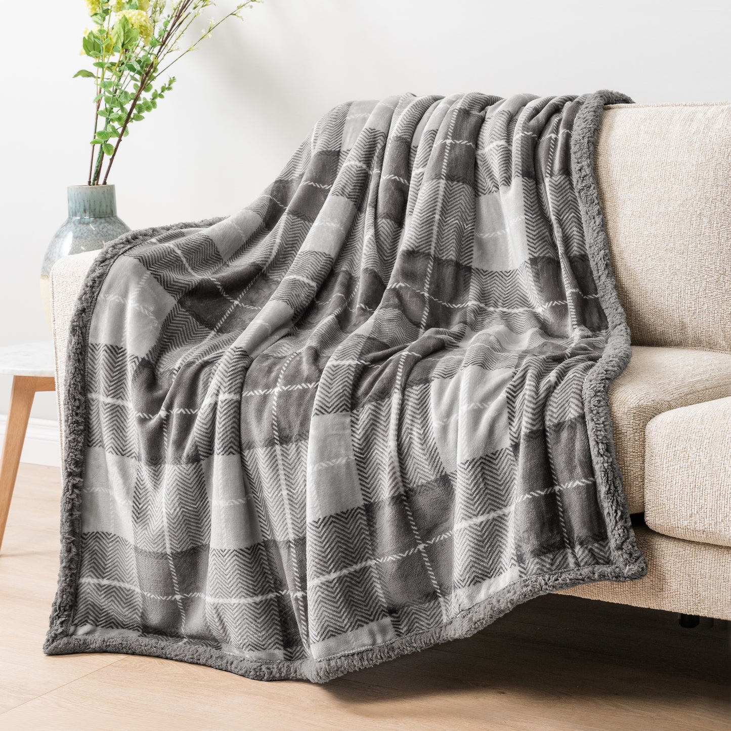 Plaid Sherpa Blanket