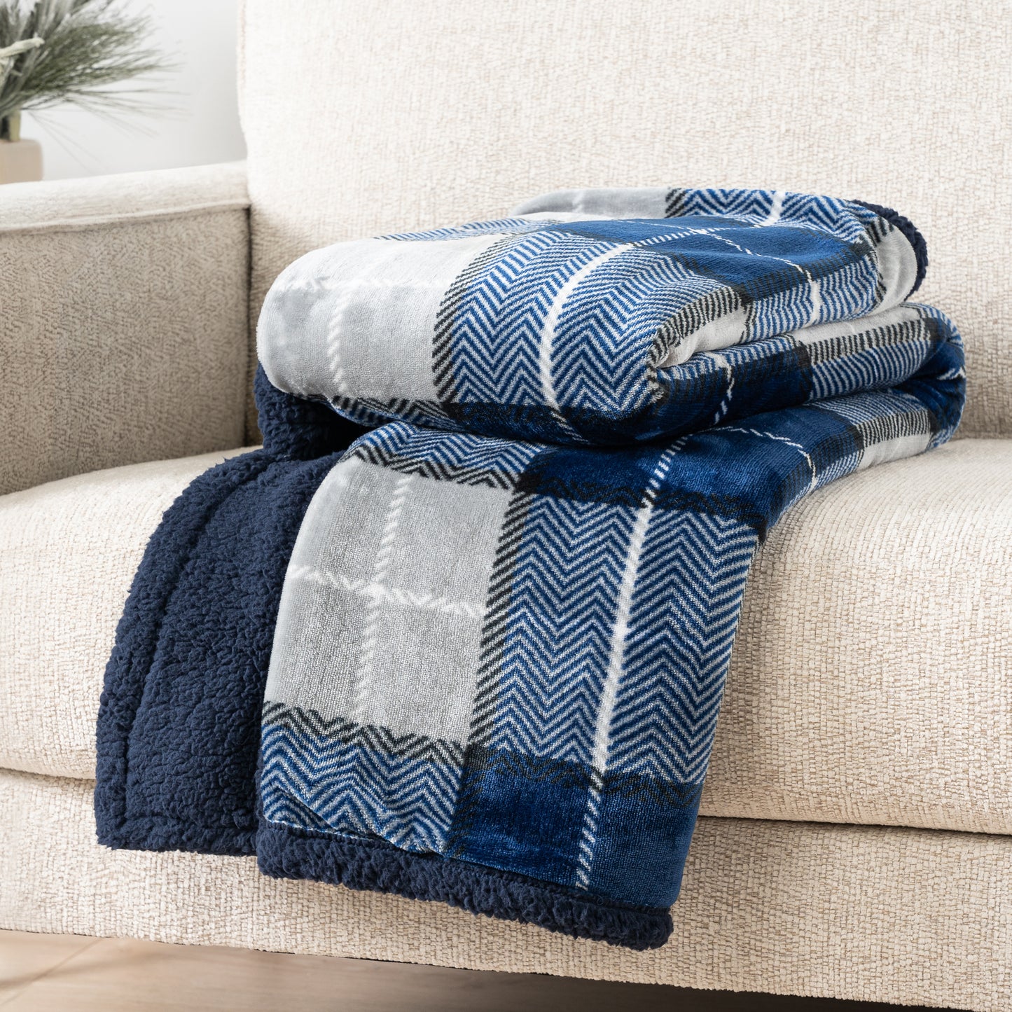 Plaid Sherpa Blanket