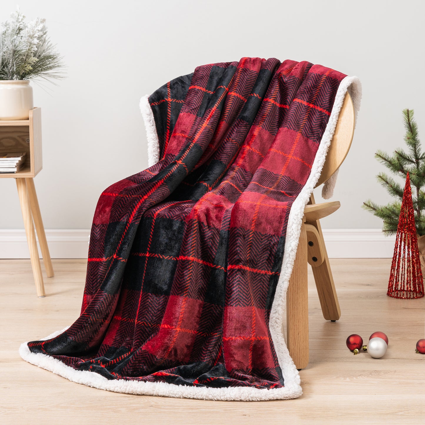 Plaid Sherpa Blanket