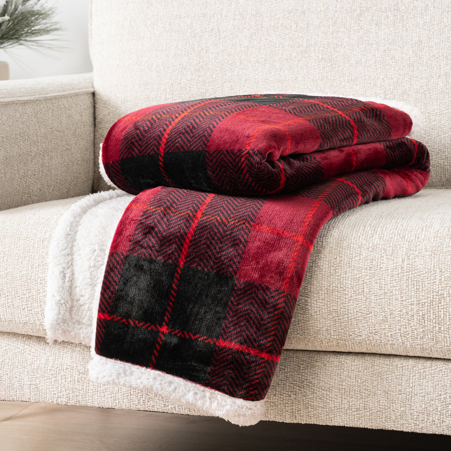 Plaid Sherpa Blanket
