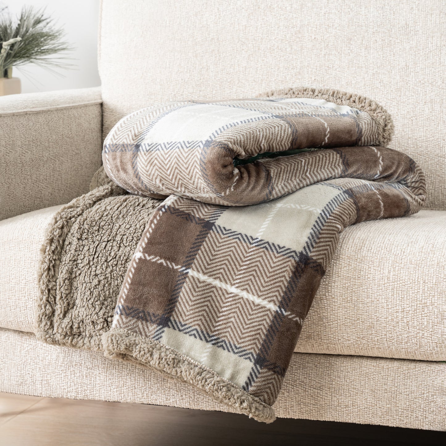 Plaid Sherpa Blanket