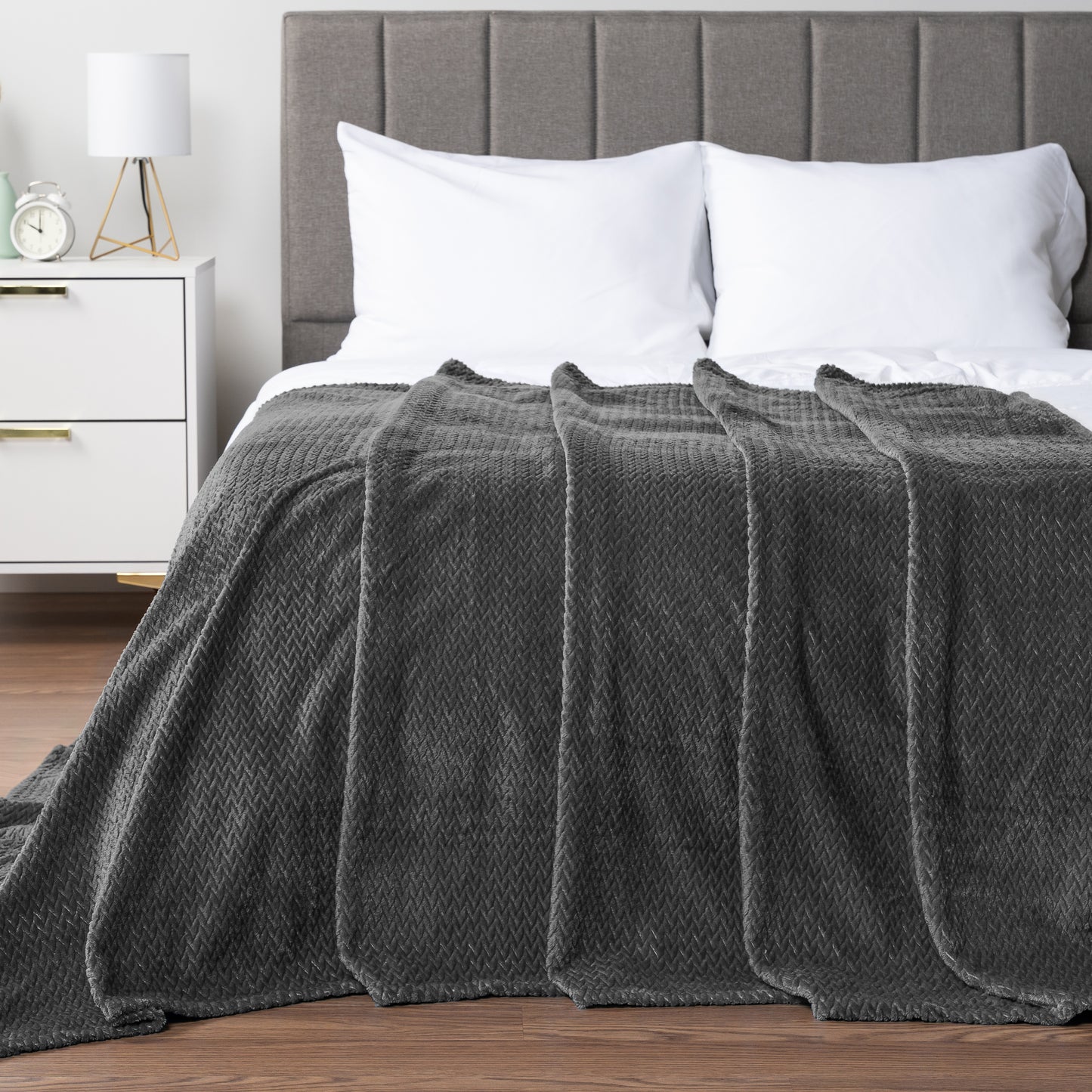 Leaves Textured Fleece Blanket