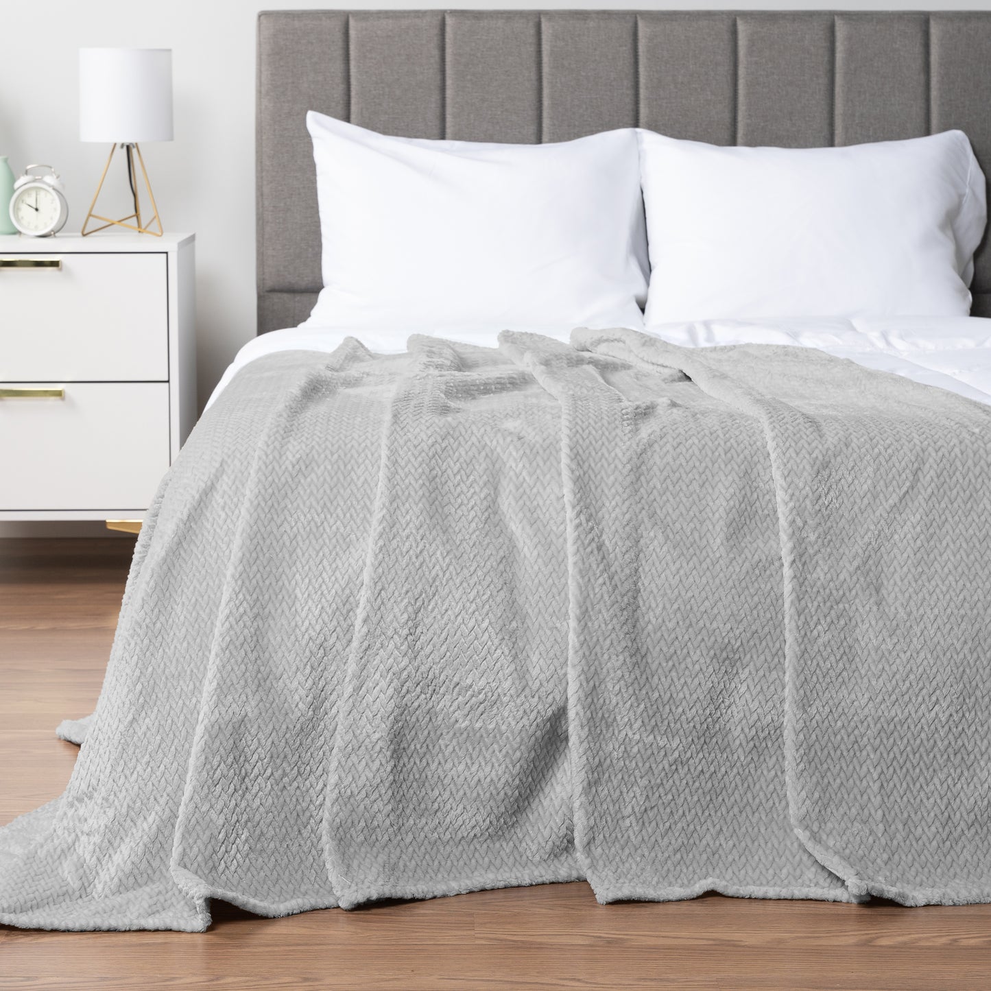 Leaves Textured Fleece Blanket