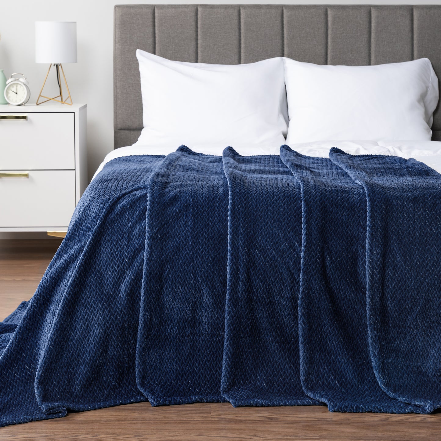 Leaves Textured Fleece Blanket