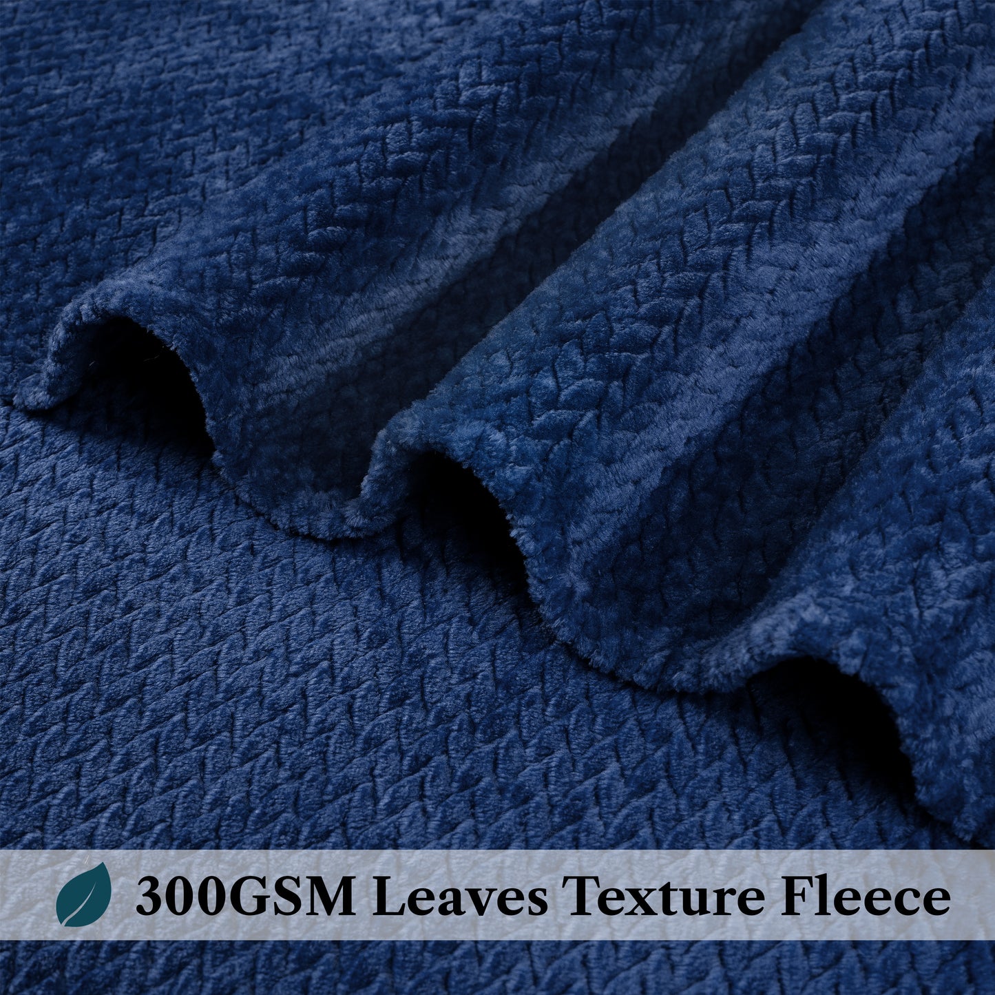 Leaves Textured Fleece Blanket