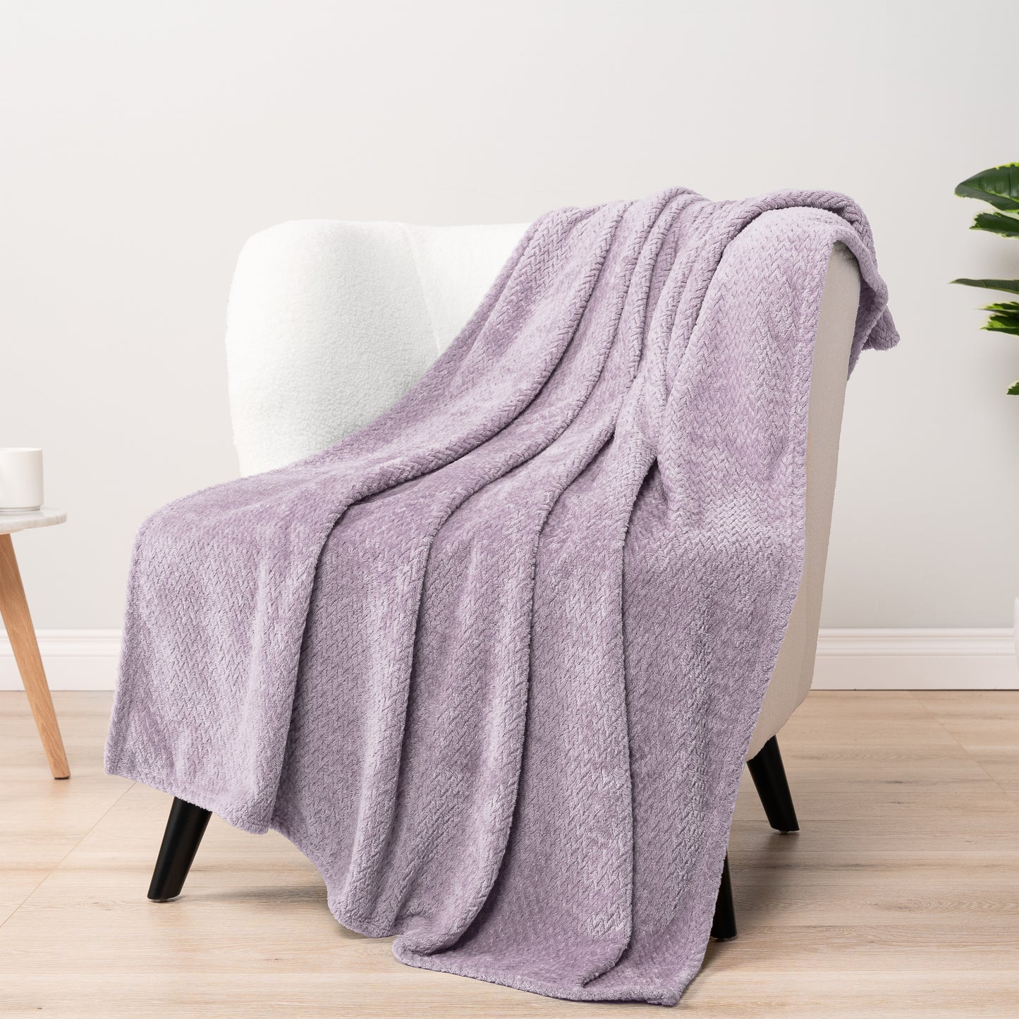 Leaves Textured Fleece Blanket