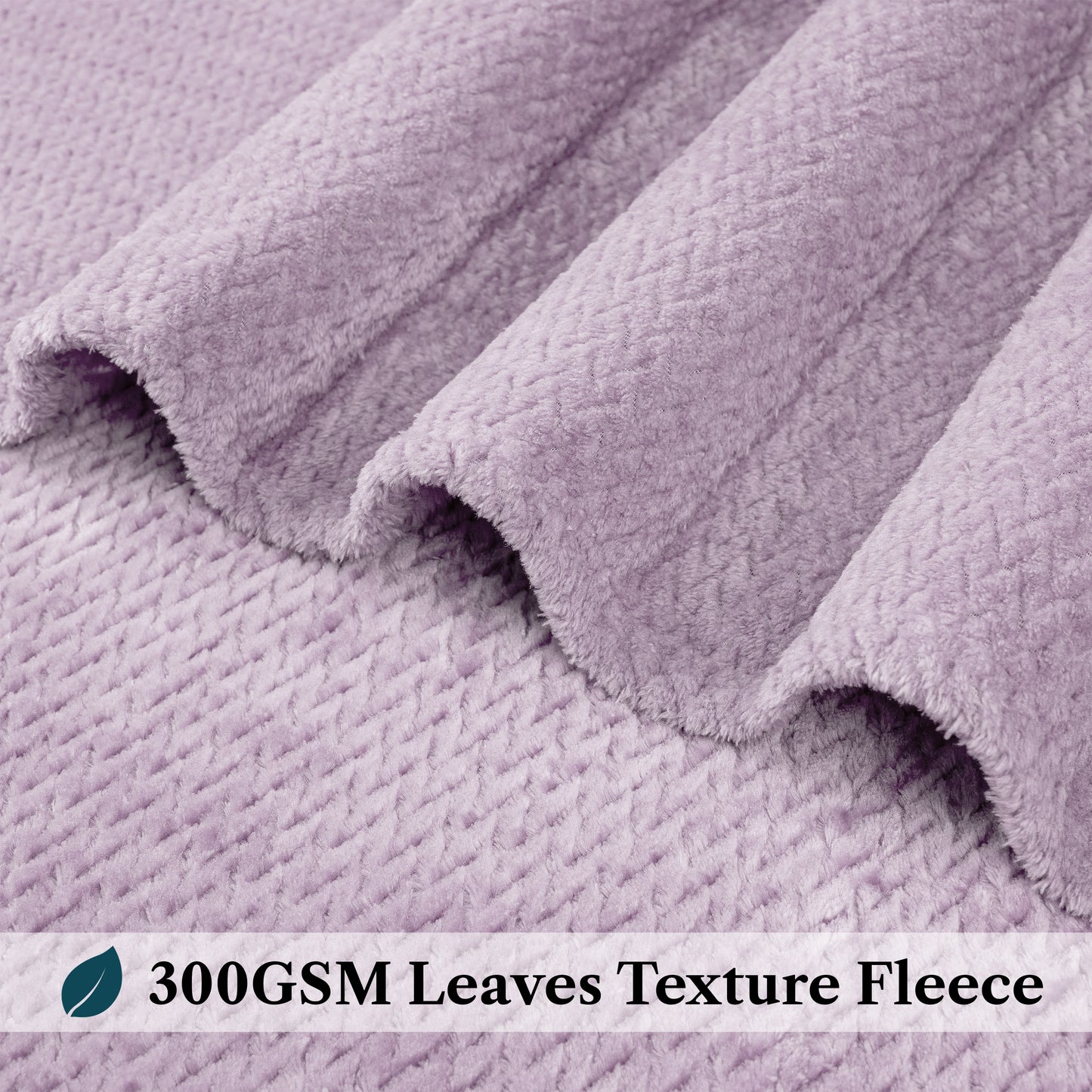 Leaves Textured Fleece Blanket