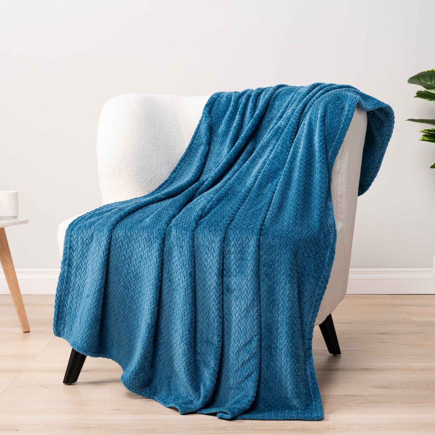 Leaves Textured Fleece Blanket