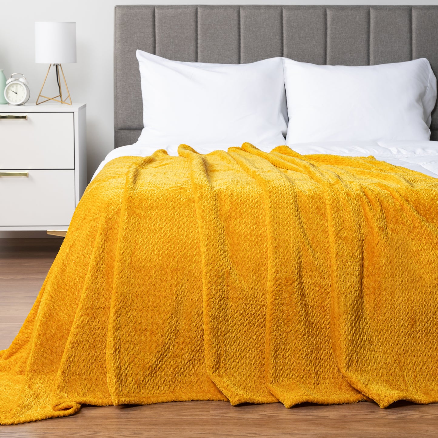 Leaves Textured Fleece Blanket