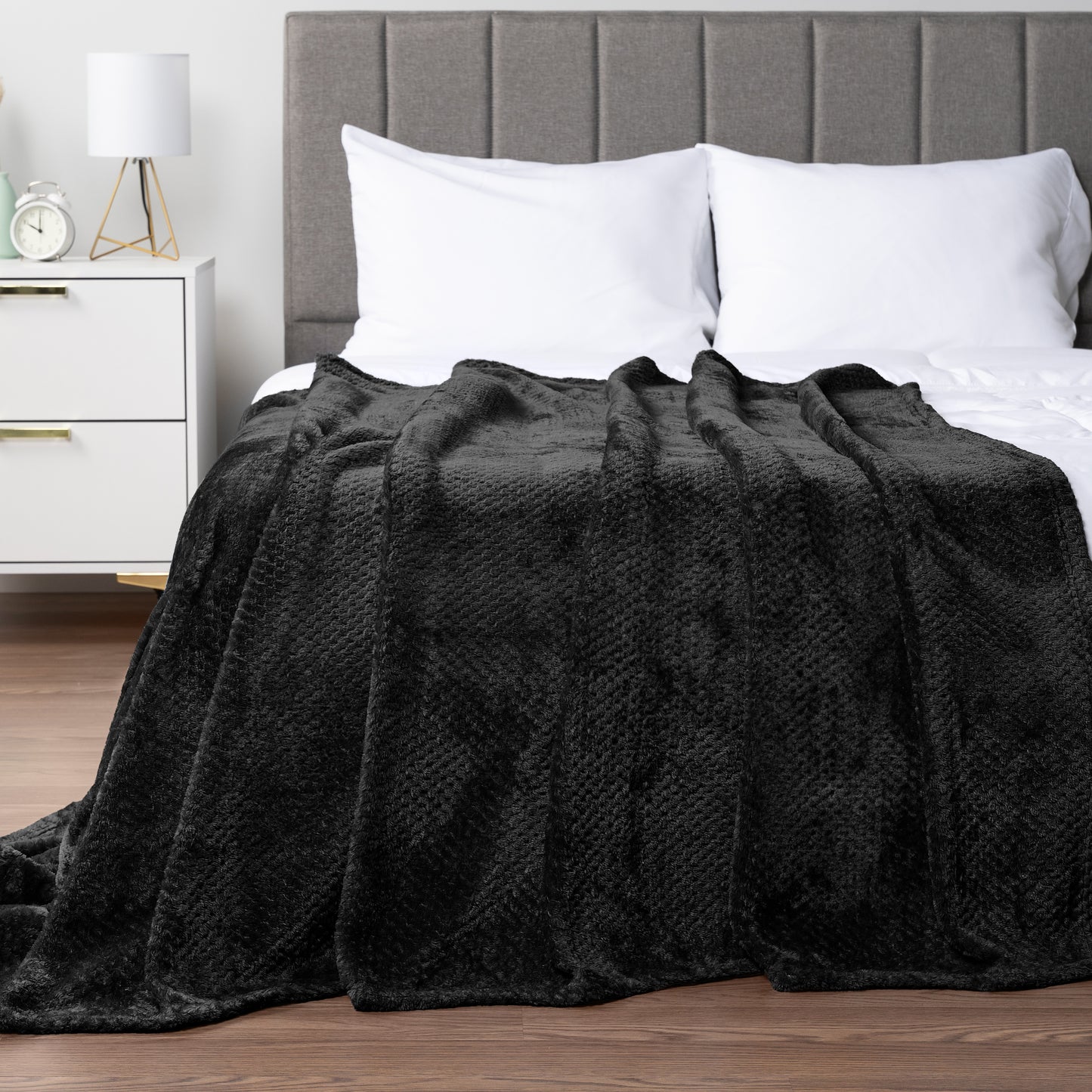 Waffle Textured Fleece Blanket