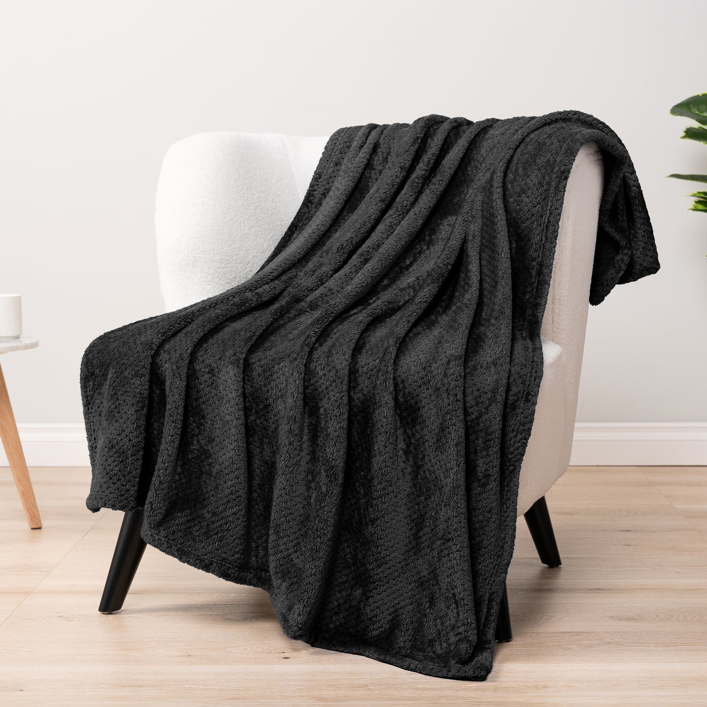Waffle Textured Fleece Blanket