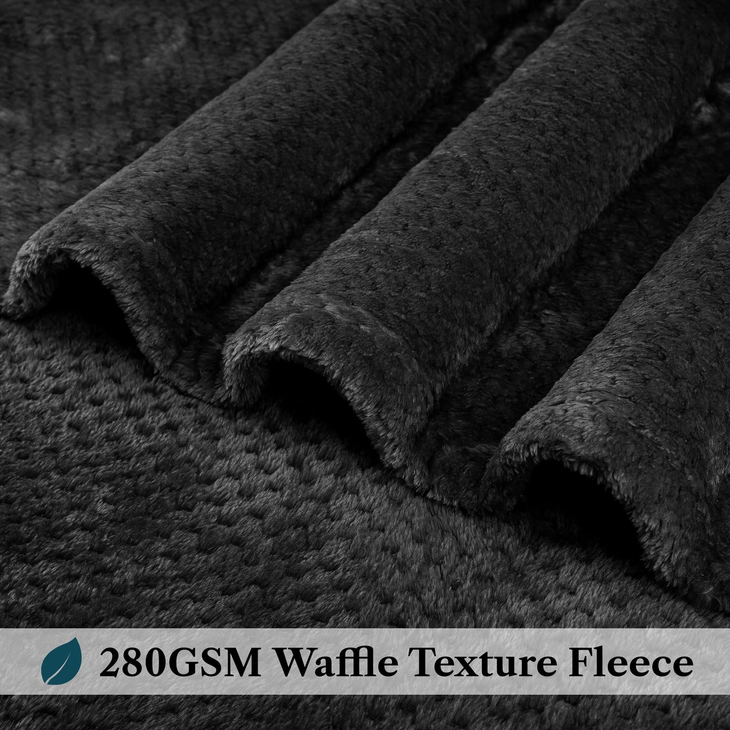 Waffle Textured Fleece Blanket