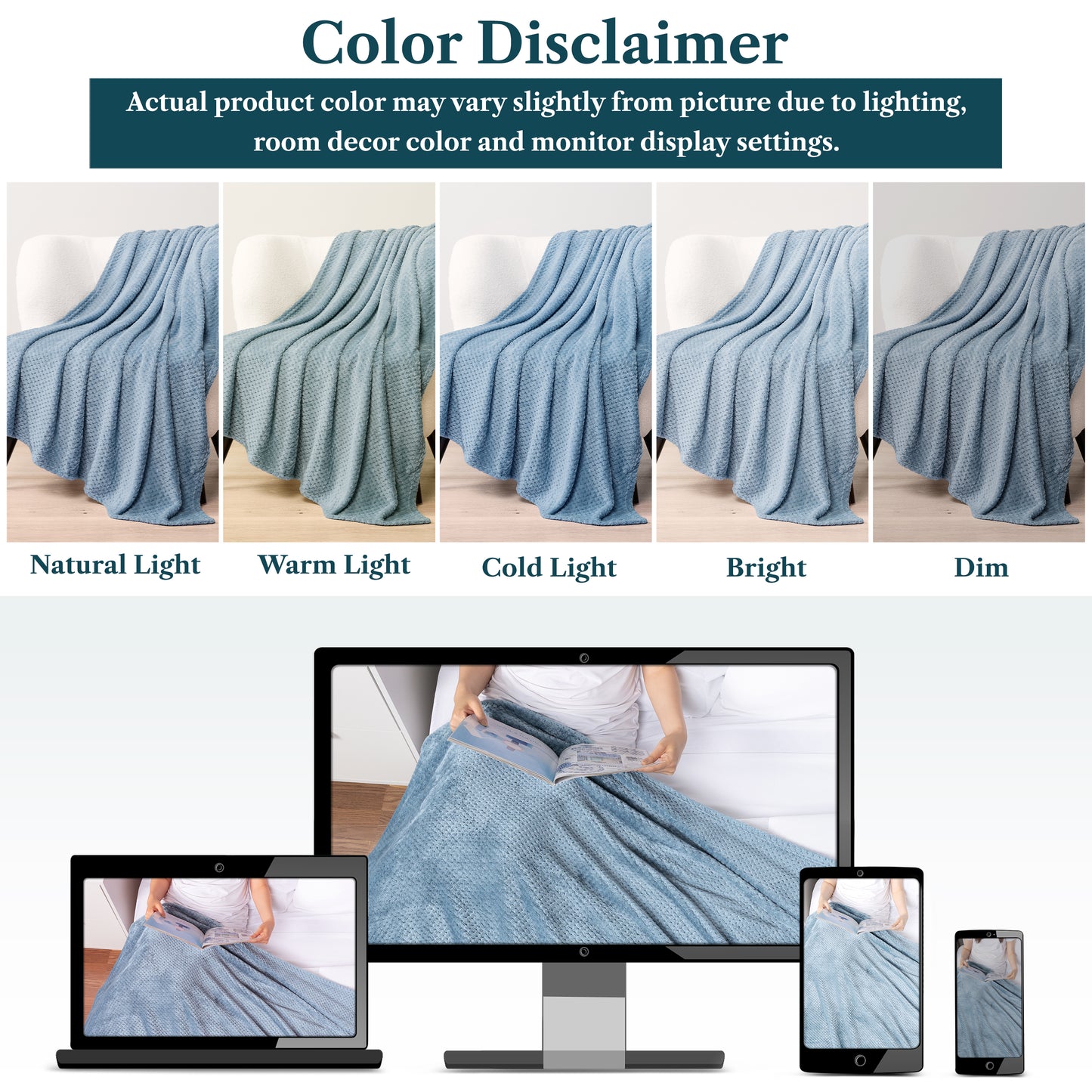 Waffle Textured Fleece Blanket