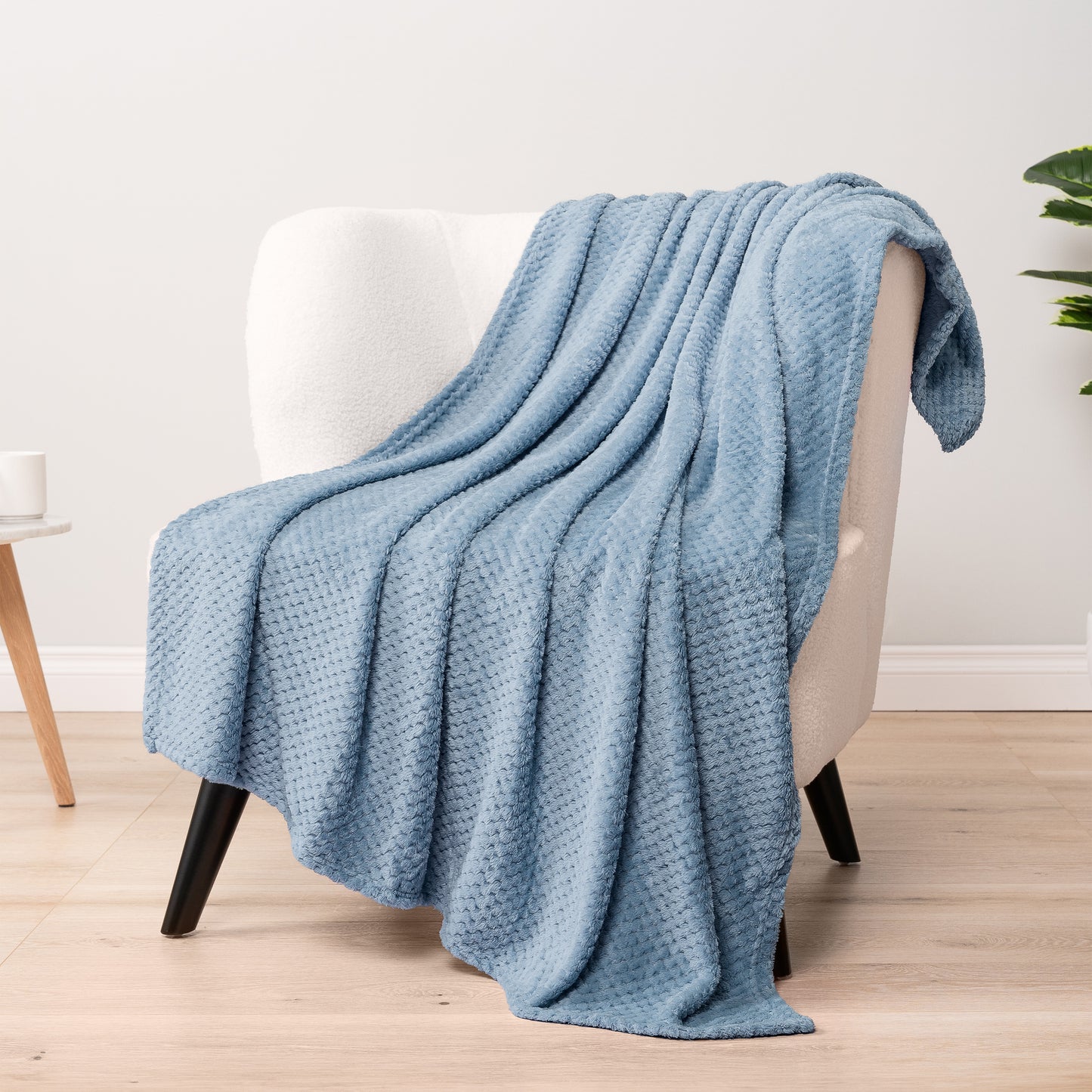 Waffle Textured Fleece Blanket