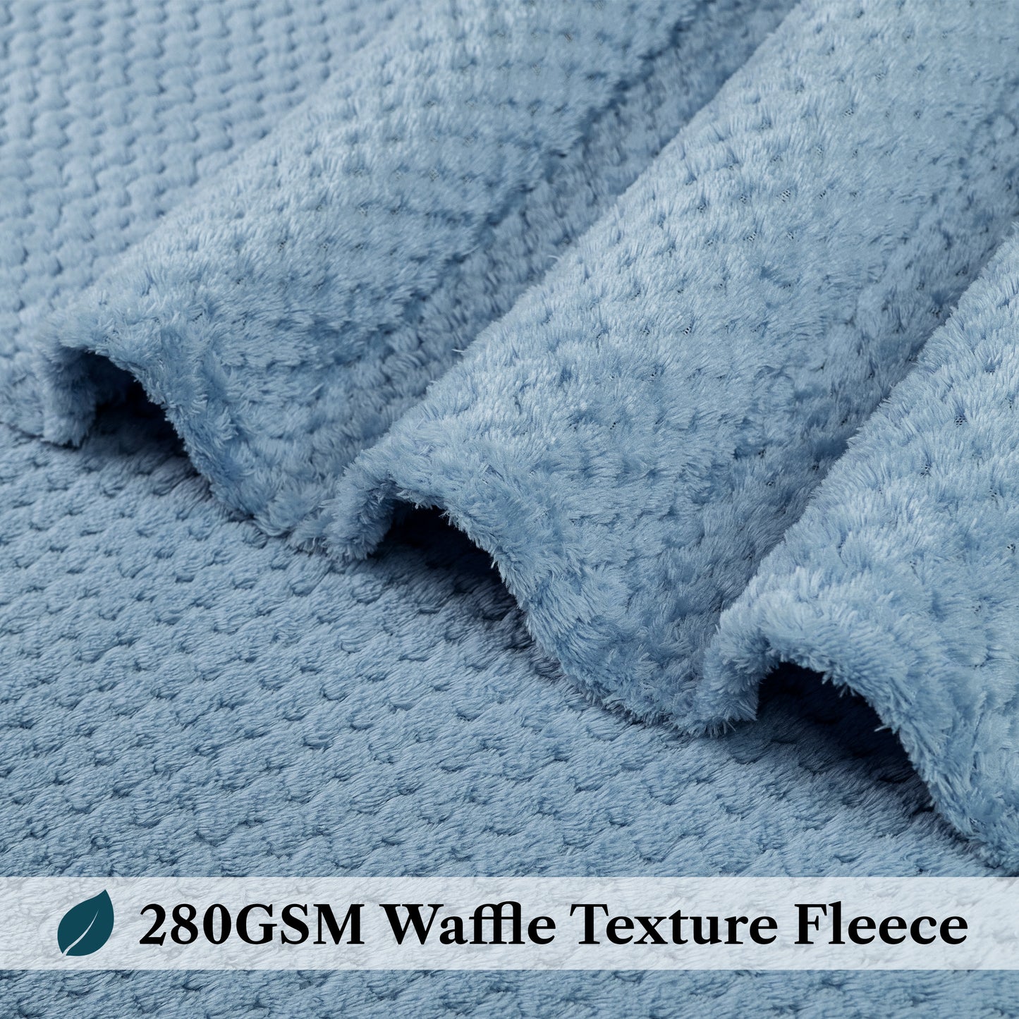 Waffle Textured Fleece Blanket