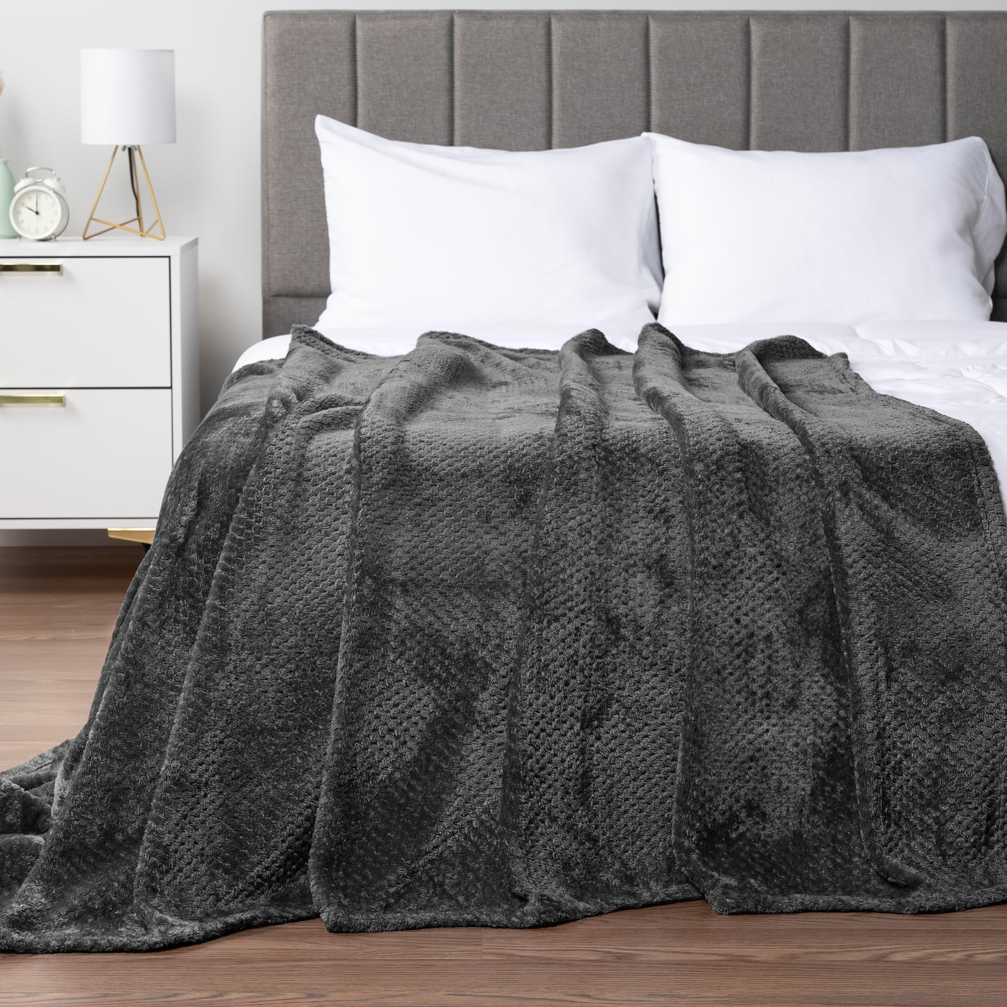 Waffle Textured Fleece Blanket