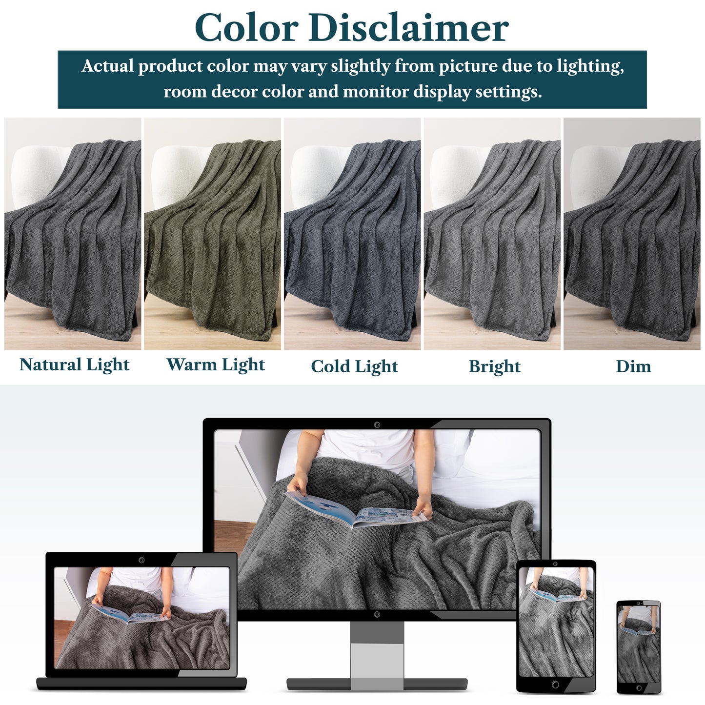 Waffle Textured Fleece Blanket