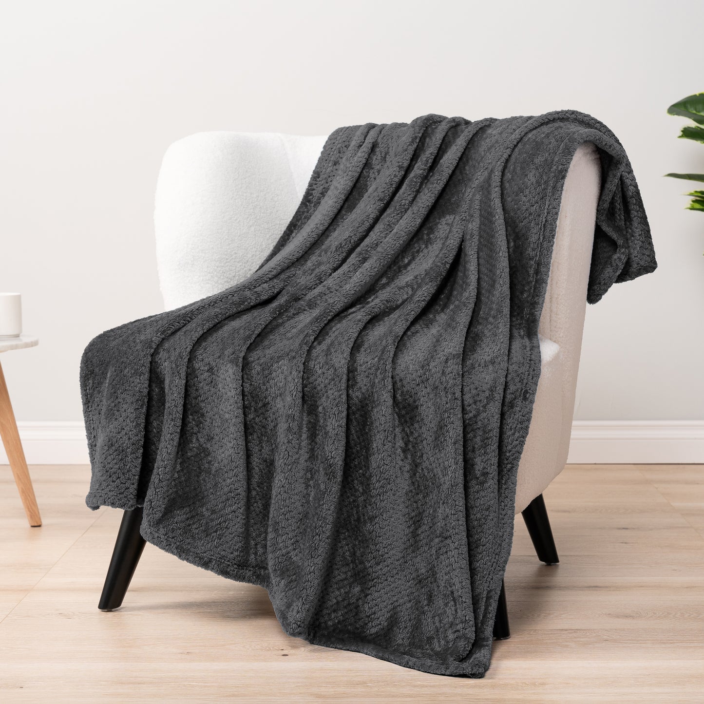 Waffle Textured Fleece Blanket