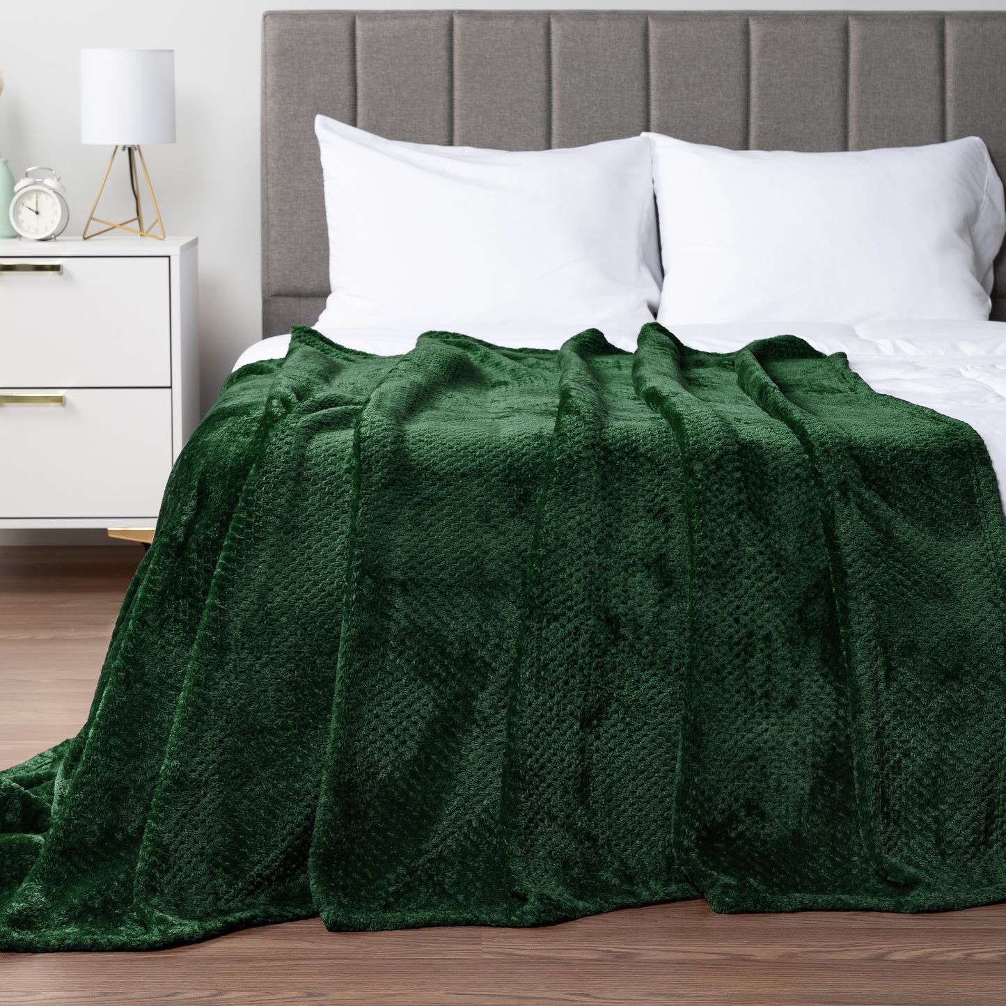 Waffle Textured Fleece Blanket